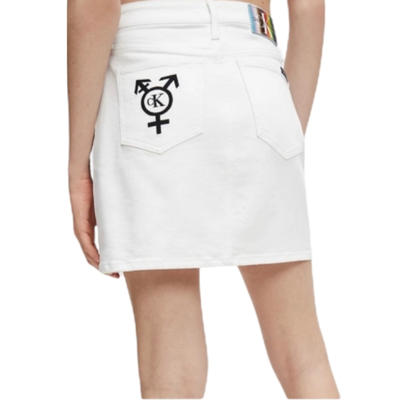 Calvin Klein Jeans Pride High Rise Mini Skirt Size 28 - Picture 10 of 10
